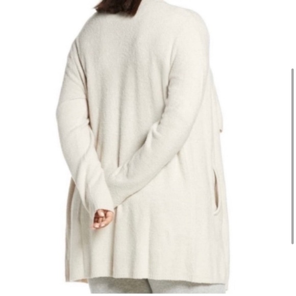 NWT Barefoot Dreams 2X Bisque Cream CozyChic Island Lite Open Sweater Cardigan - Picture 6 of 6